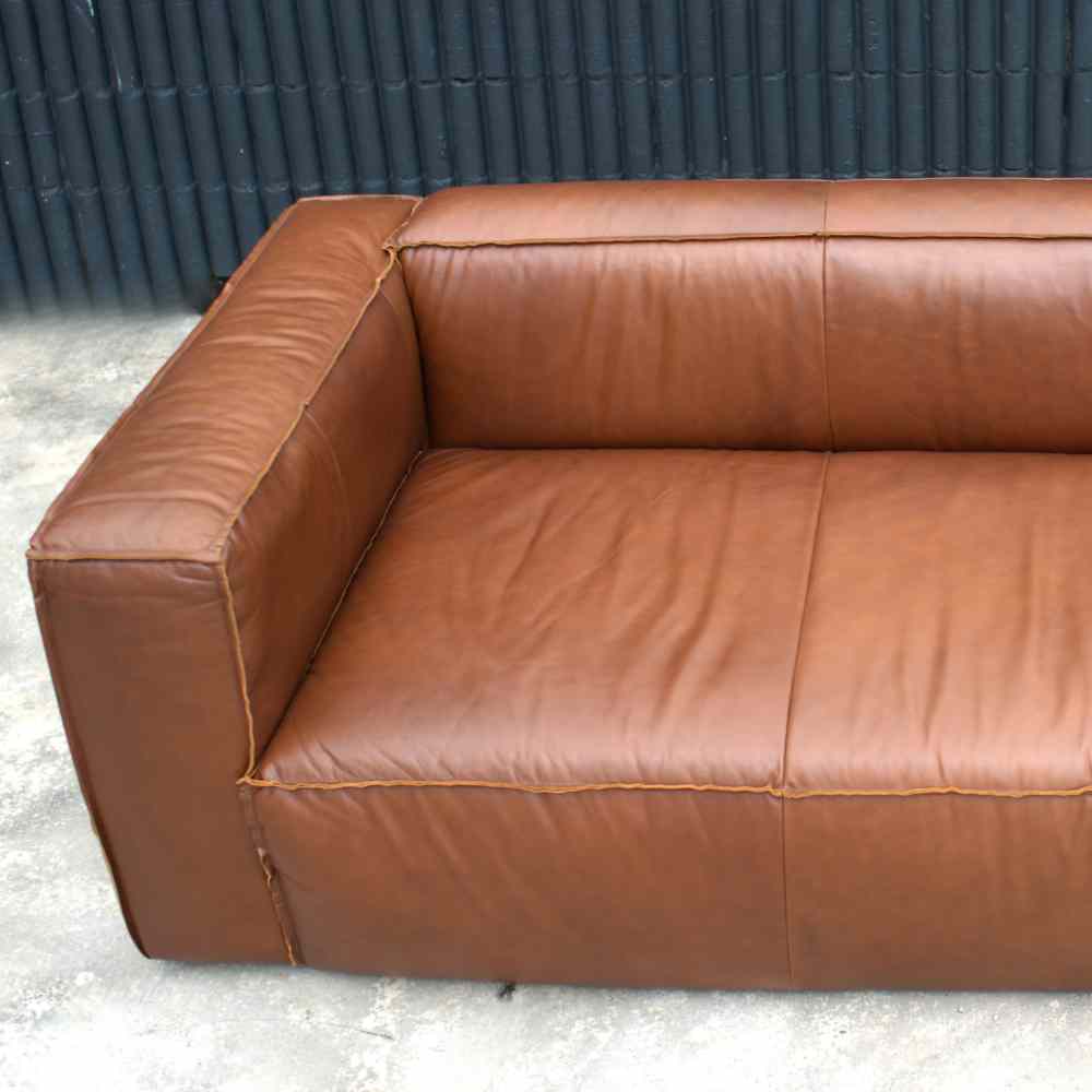 Austere Leather Sofa | Mordern Sofa for Living Room | Grabit