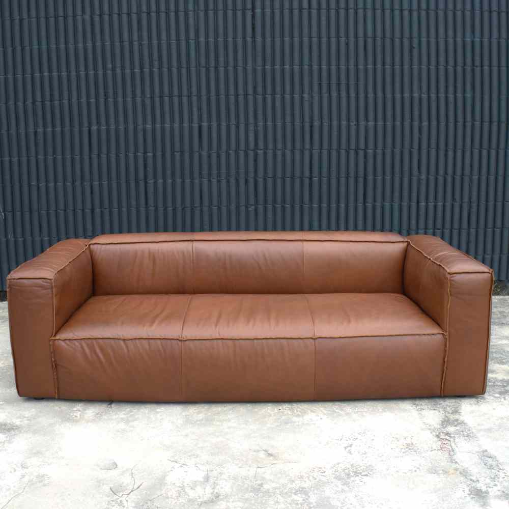 Austere Leather Sofa | Mordern Sofa for Living Room | Grabit