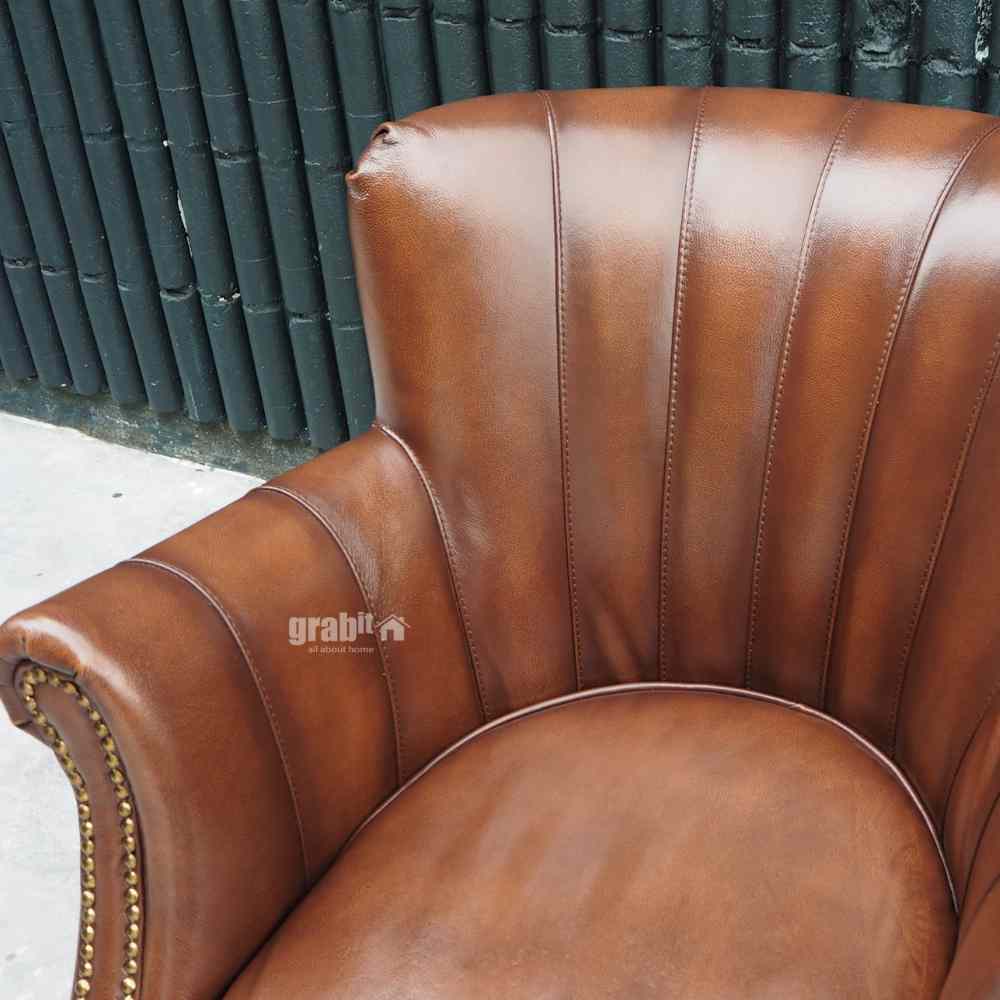 Alonzo Full Leather Armchair | Affordable Living Room Furniture Online Malaysia