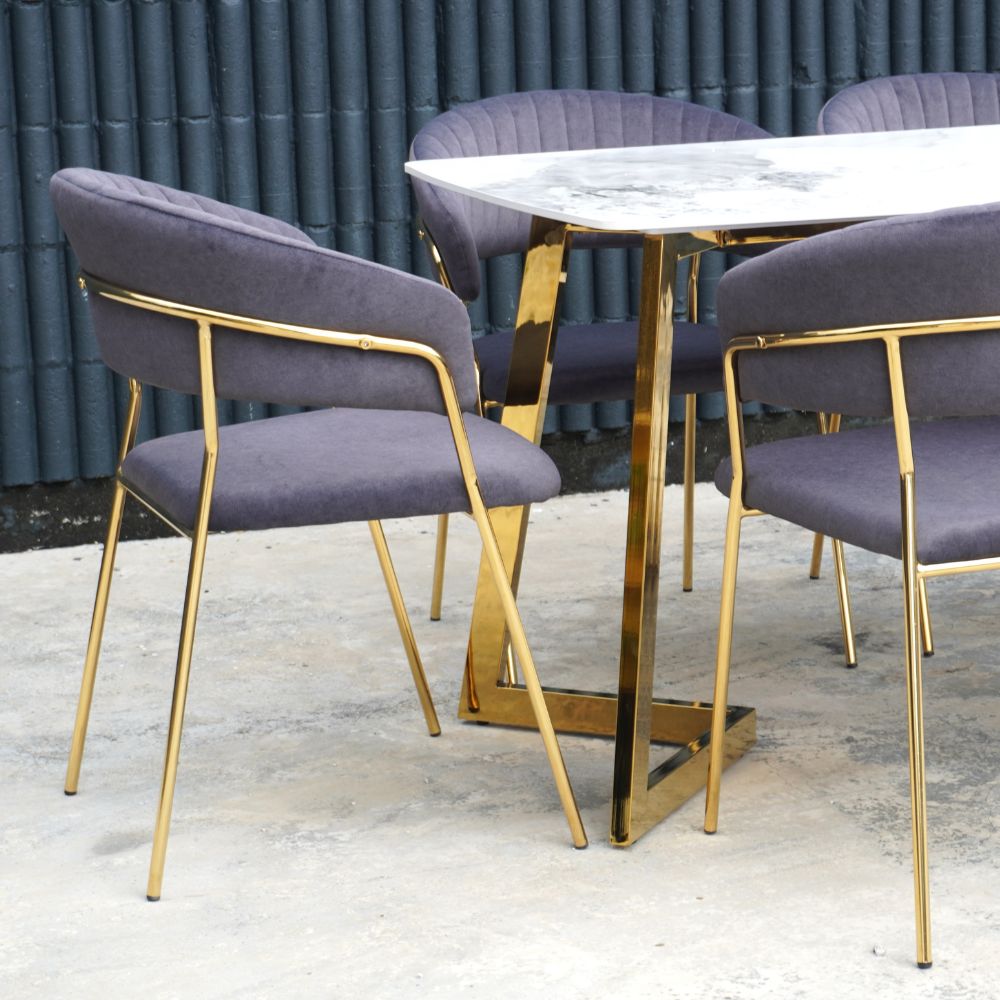 Cera Dining Set | Luxury Marble Dining Set KL | Grabit