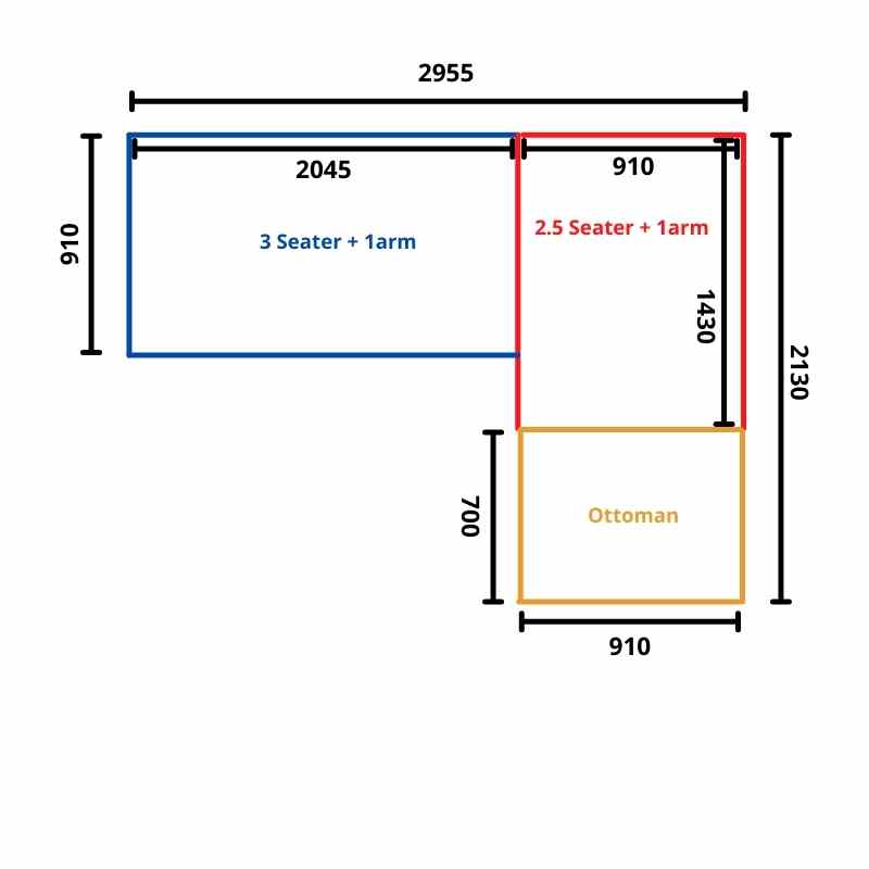 Alison L-Shape Sofa | Comfortable Living Room Furniture | Grabit