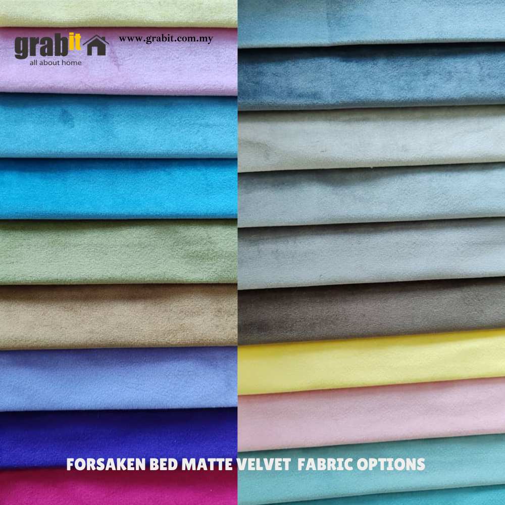 Forsaken Bed Matte Velvet Fabric Options | Grabit