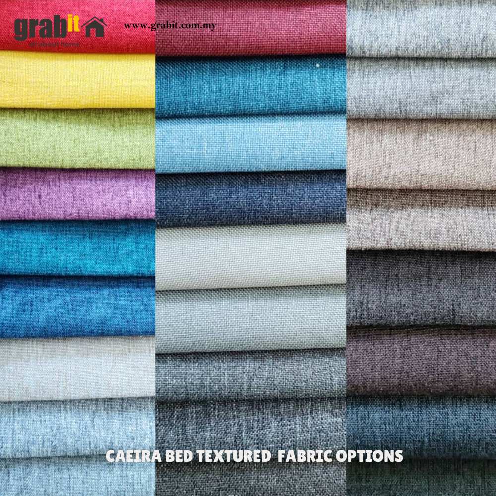Caeira Bed Textured Fabric Options | Grabit