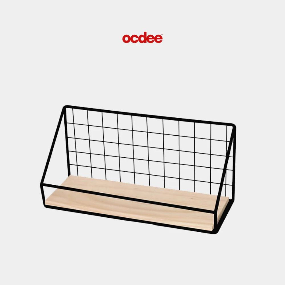 Ocdee MagicBoard Metal Basket with Wooden Base (S) | Home Decor Basket | Grabit KL