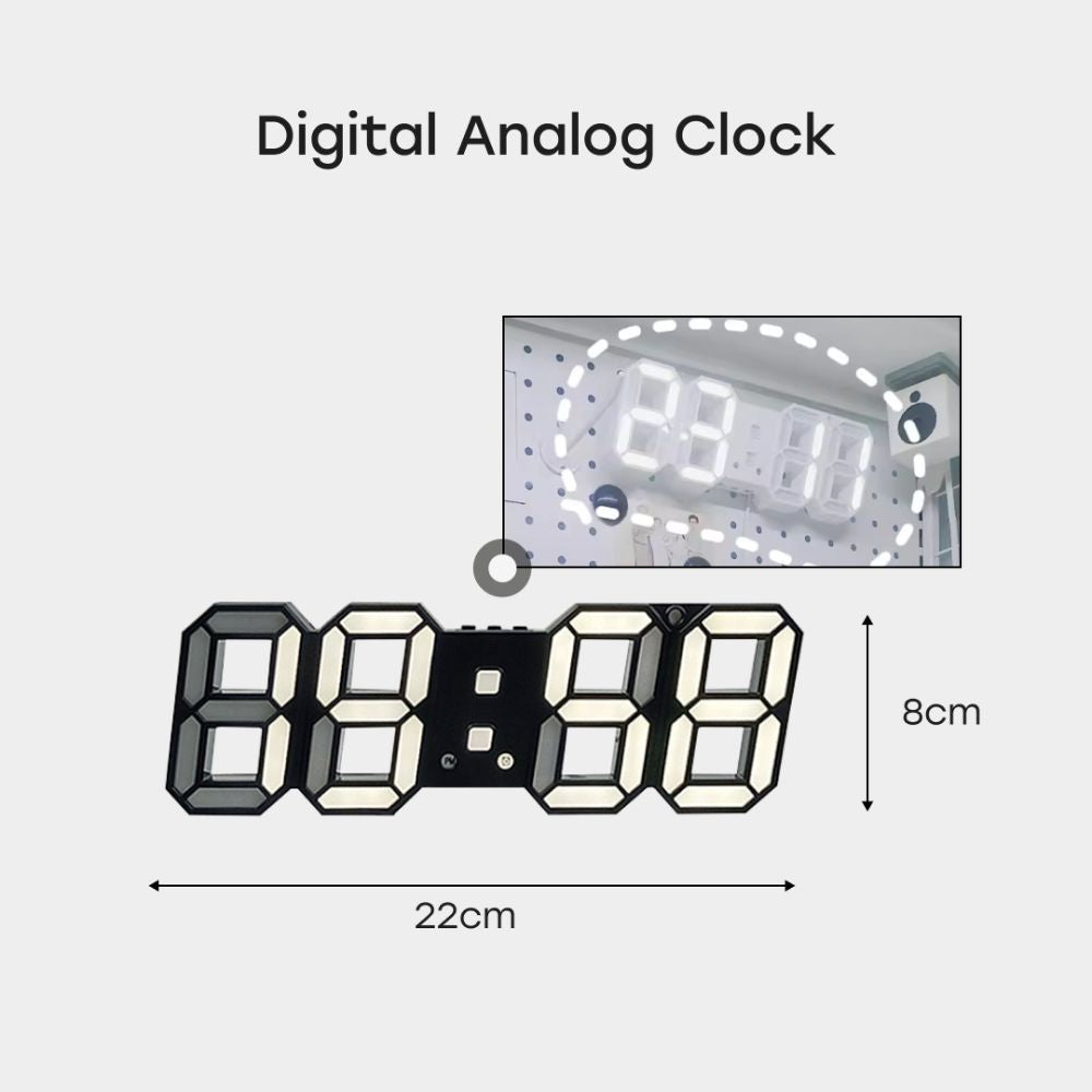 Ocdee MagicBoard Digital Analog Clock | Modern Clock - Grabit KL