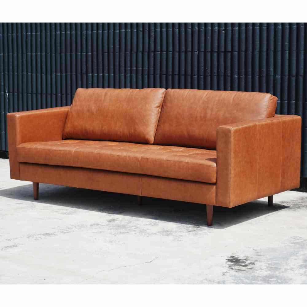 Alvin Leather Sofa | Mordern Sofa for Living Room | Grabit