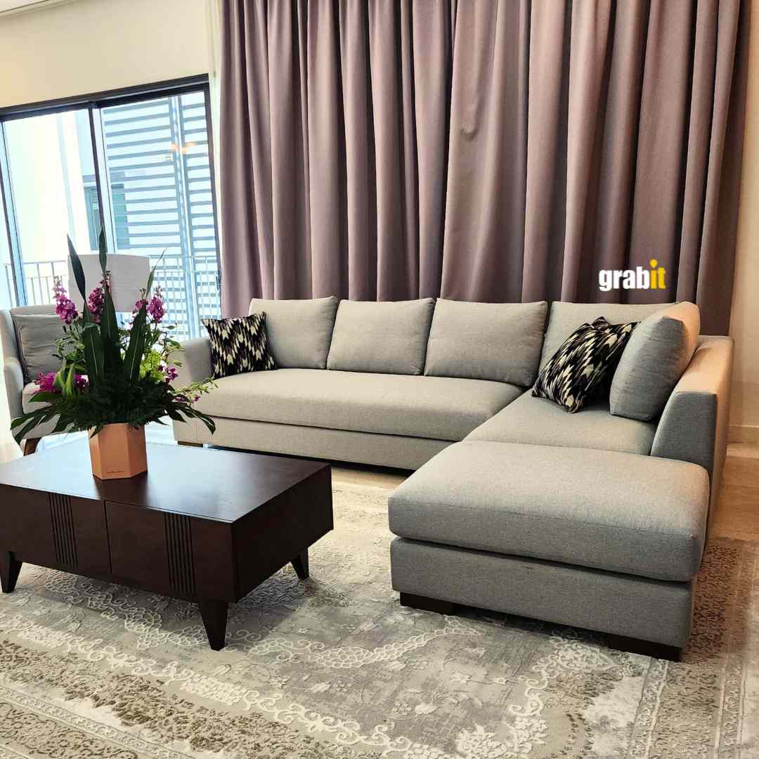 Giribit Alison L-Shape Sofa | Comfortable Living Room Furniture | Grabit ...