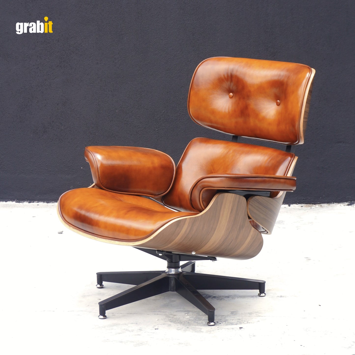 Walinn Lounge Chair & Footstool | Living Room Furniture Malaysia | Grabit